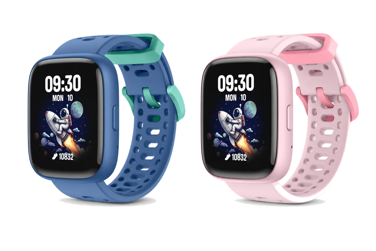 SafeWatch Kids smartwatch in Blue and Pink