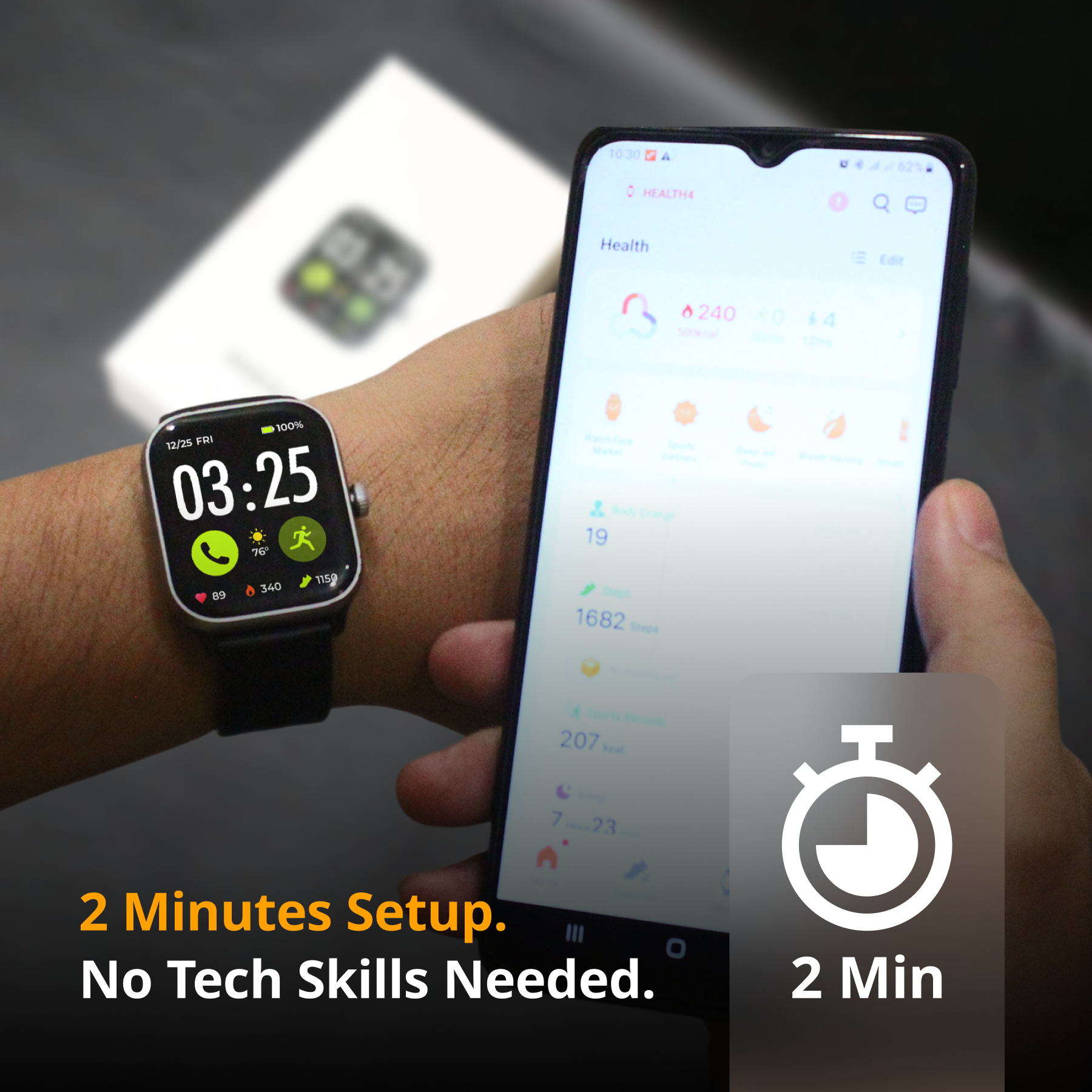 Hers & His Health Smartwatch 4 Duo