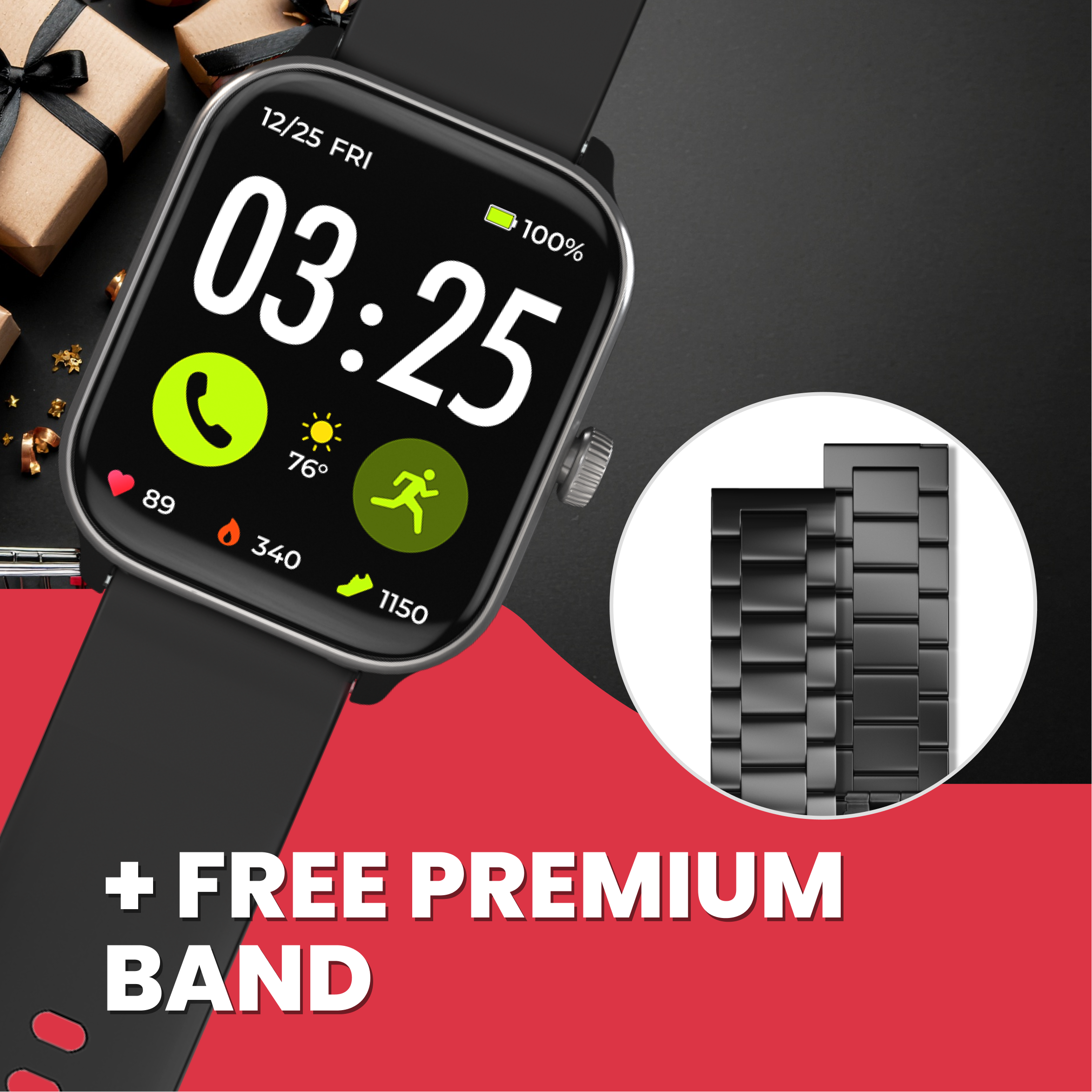 Health Smartwatch 4 + Free Premium Band
