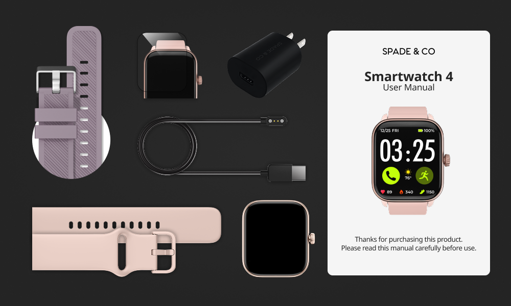Health Smartwatch 4 Travel Ready Bundle