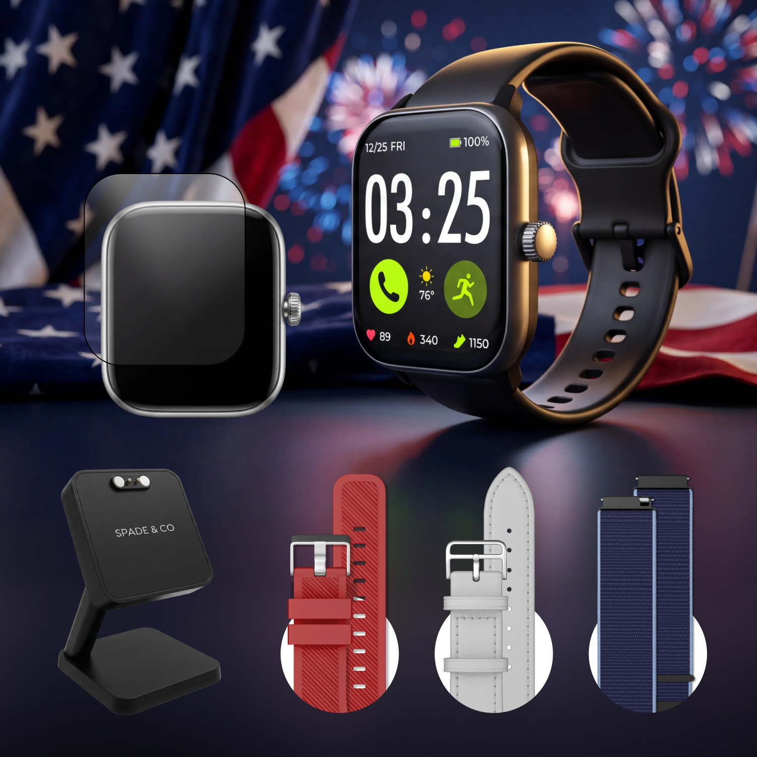 Health Smartwatch 4 Patriot Bundle