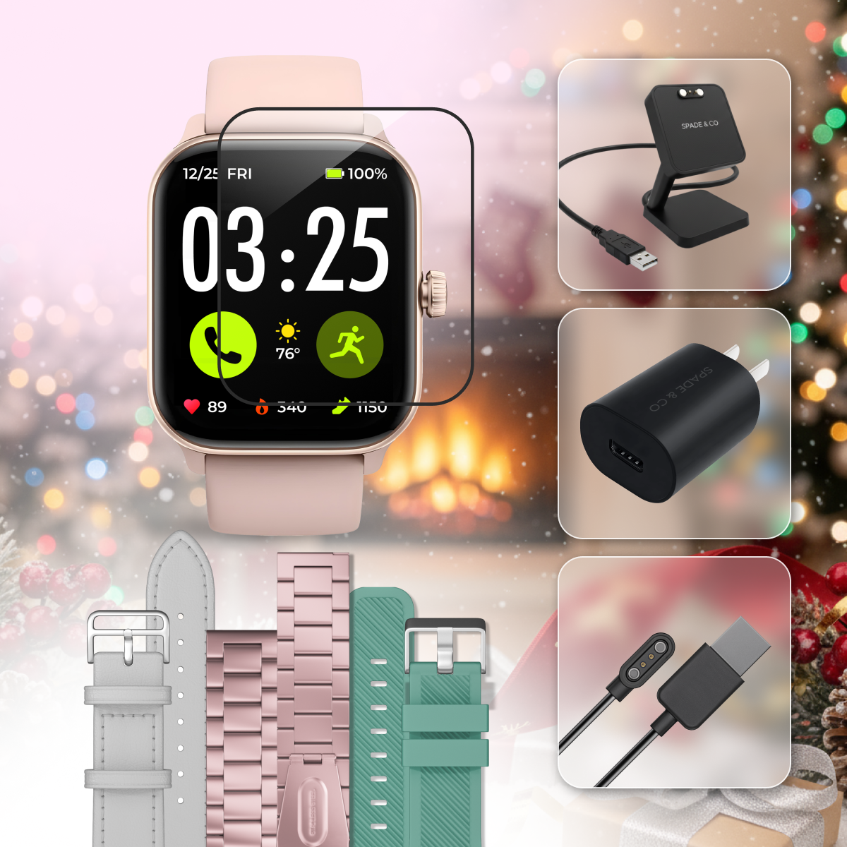 Health Smartwatch 4 Ultimate Holiday Bundle