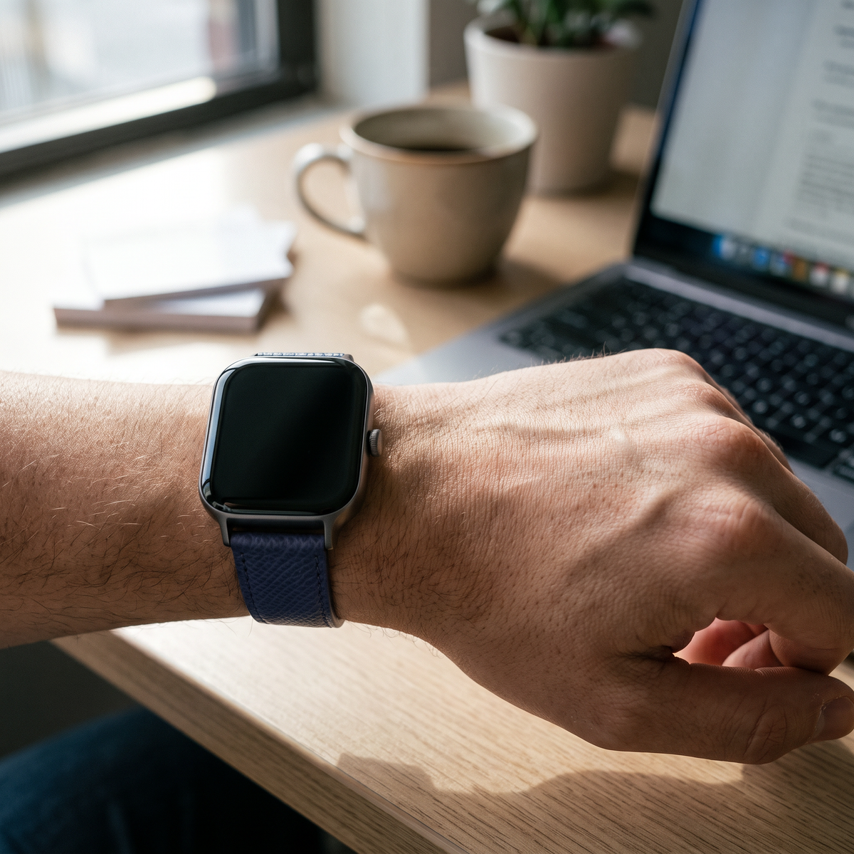 Leather Band for Health Smartwatch 5